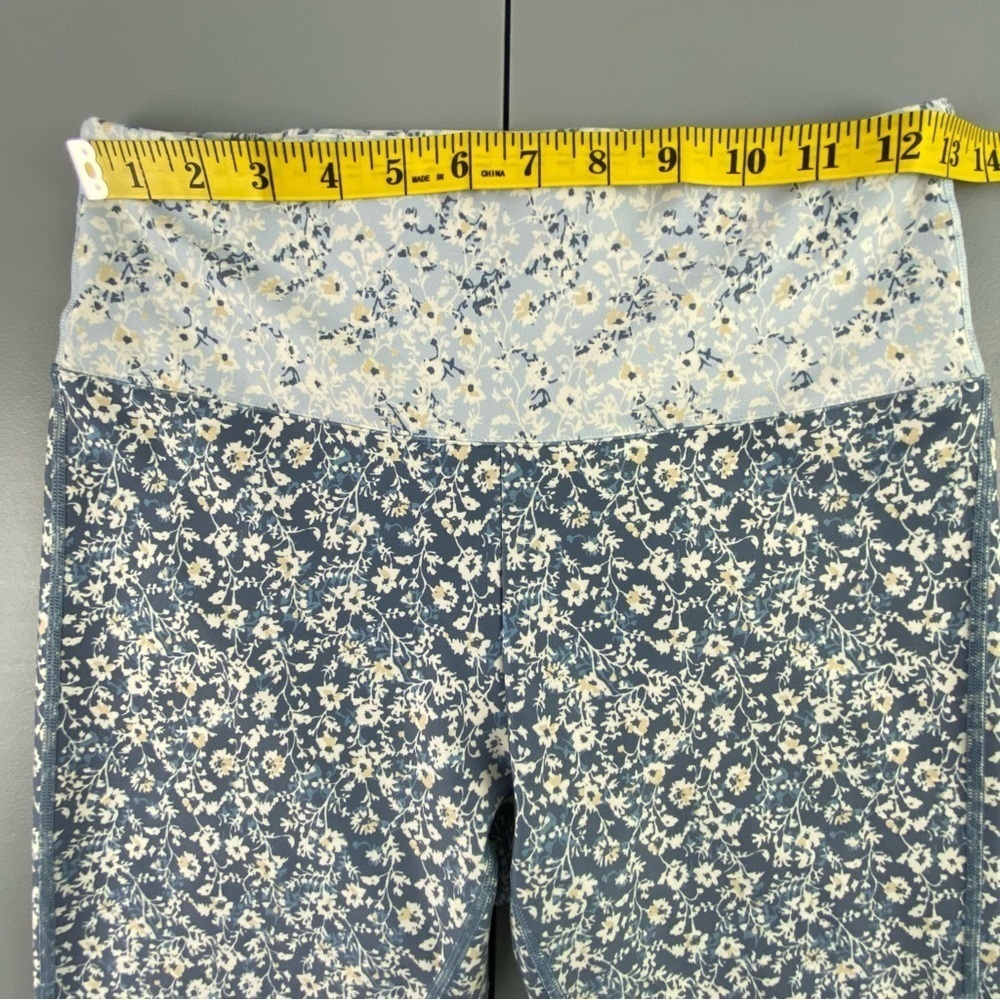 Summersalt The Do-It-All High Rise Crop Leggings Powder Blue In Bloom Print 6 - Picture 6 of 12